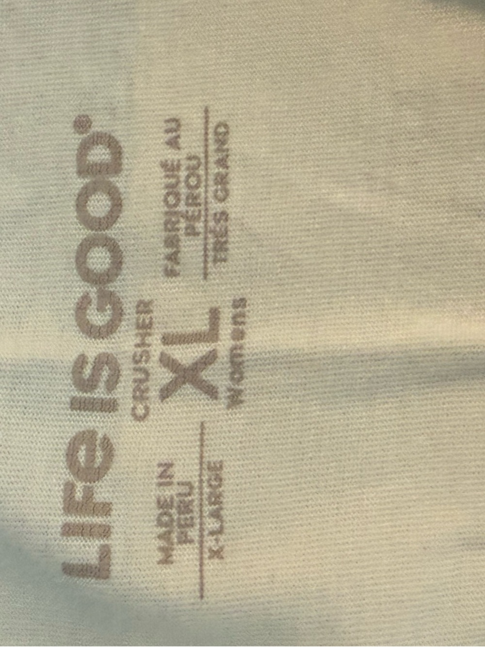 Life Is Good Cream V-Neck Tee with Bunny Graphic - Picture 4 of 4